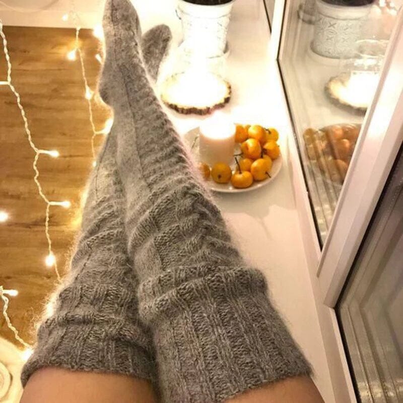 Women’s Over-the-Knee Winter Socks | Extra Long Warm Knit | 85–105cm