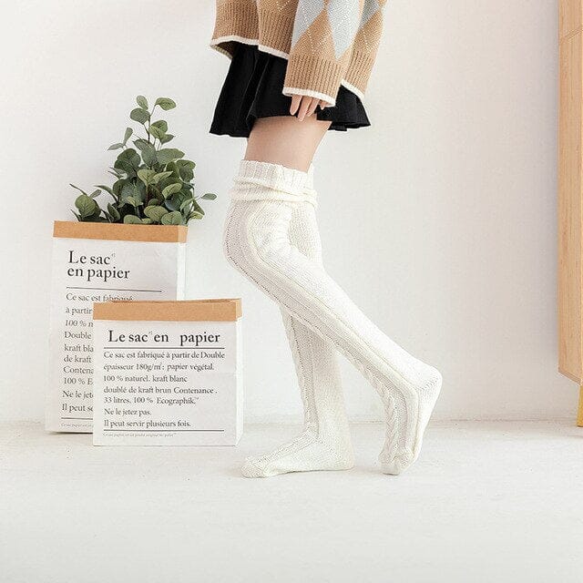 Women’s Over-the-Knee Winter Socks | Extra Long Warm Knit | 85–105cm