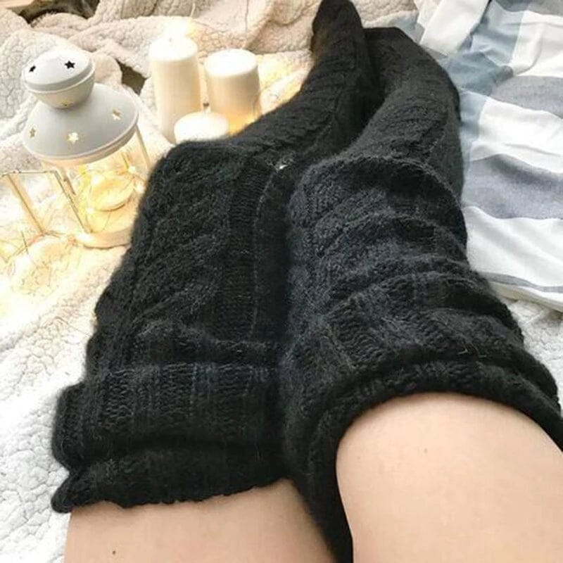 Women’s Over-the-Knee Winter Socks | Extra Long Warm Knit | 85–105cm
