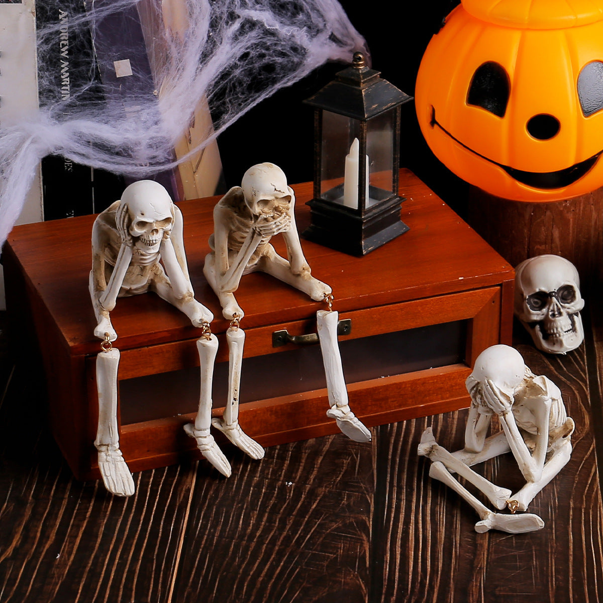 HauntTrio™ Boneyard Halloween Skeleton Ornaments (Set of 3)