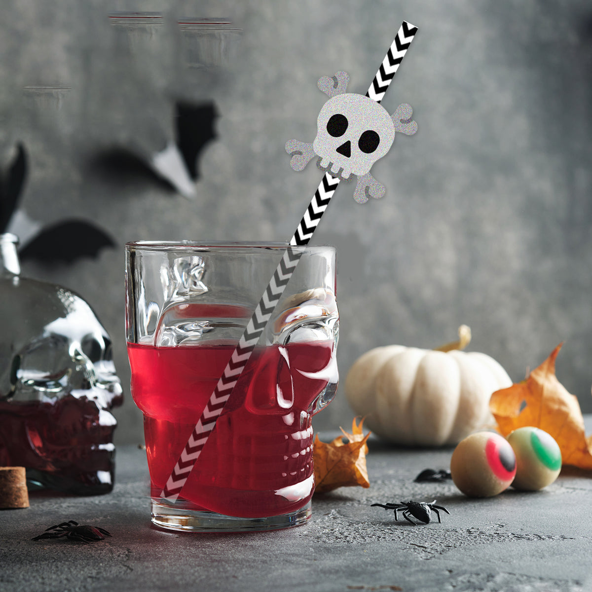 EerieStraws™ 24pc Halloween Horror Paper Straws