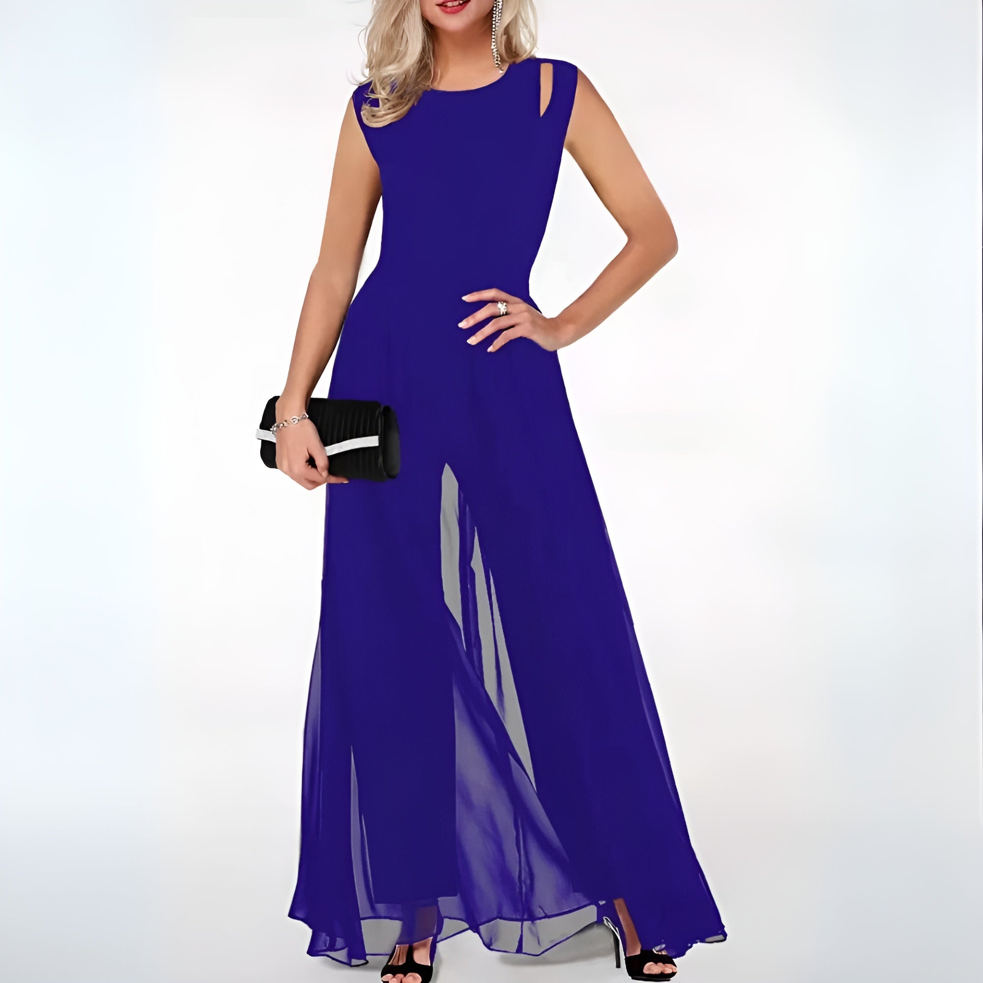Sleeveless Jumpsuit with Wide Legs for Women | Summer