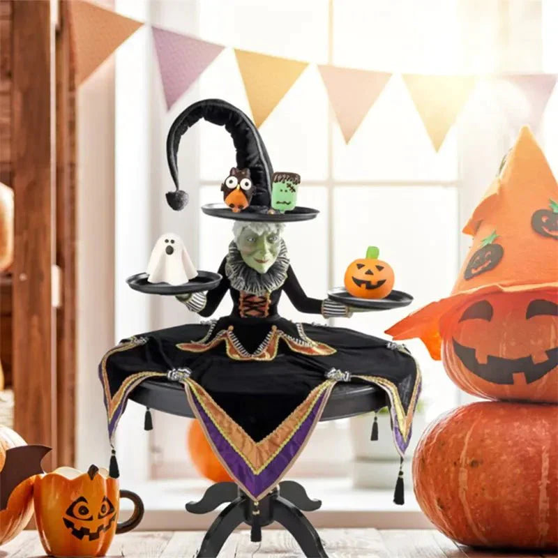Halloween Witch Tabletop Decoration | Spooky Witch Figurine | Haunted Party Décor | Compact & Reusable Design