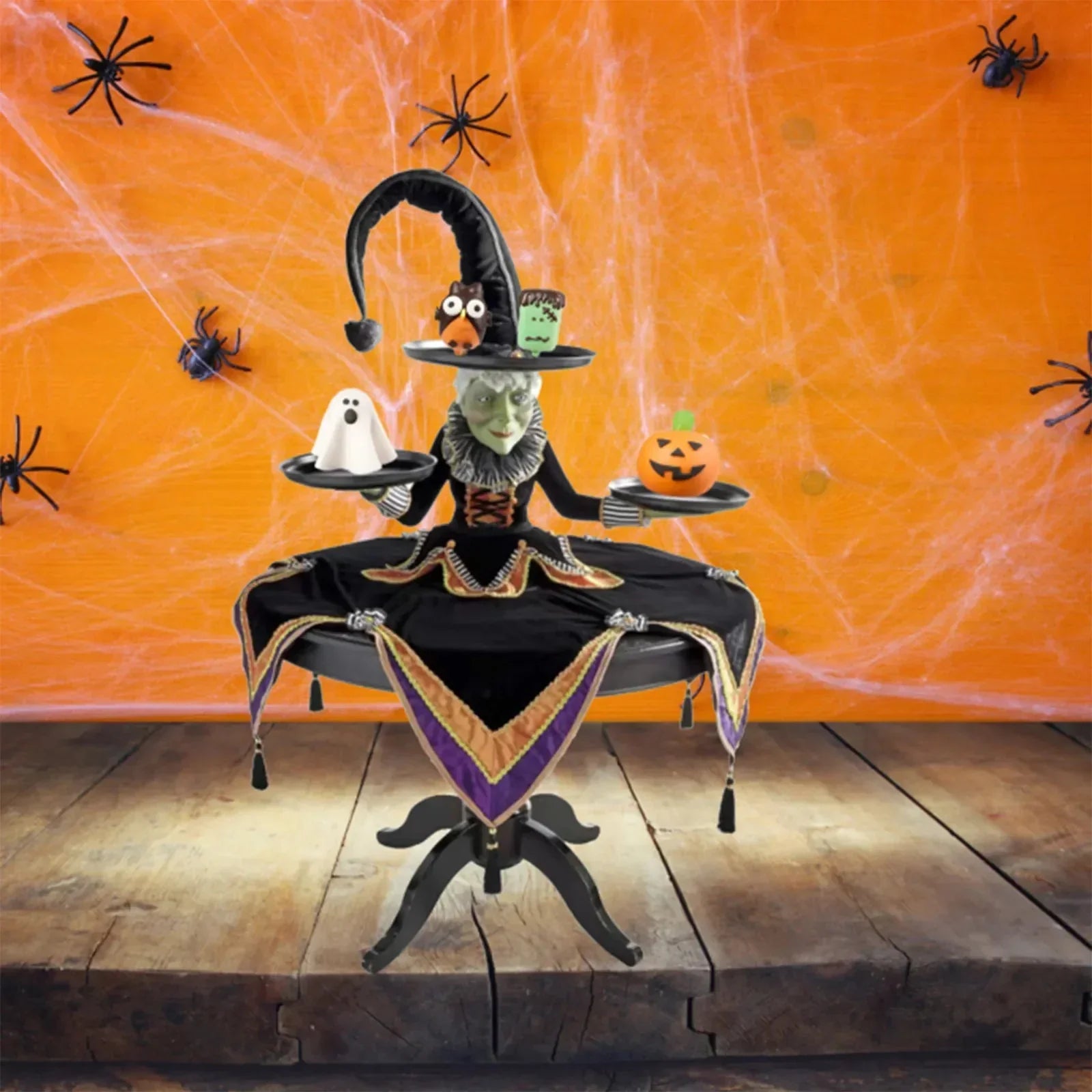 Halloween Witch Tabletop Decoration | Spooky Witch Figurine | Haunted Party Décor | Compact & Reusable Design
