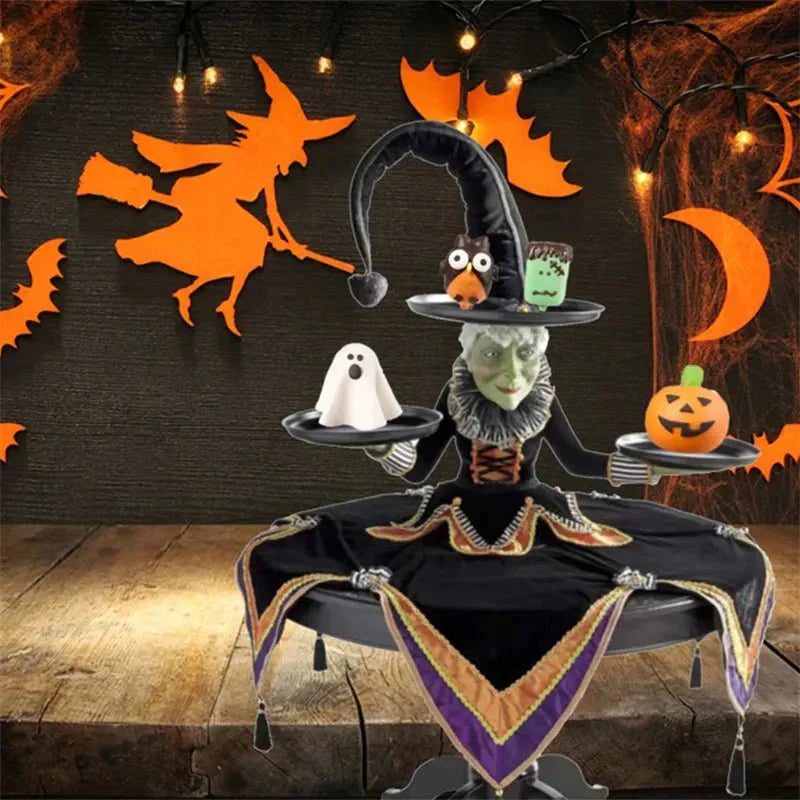 Halloween Witch Tabletop Decoration | Spooky Witch Figurine | Haunted Party Décor | Compact & Reusable Design