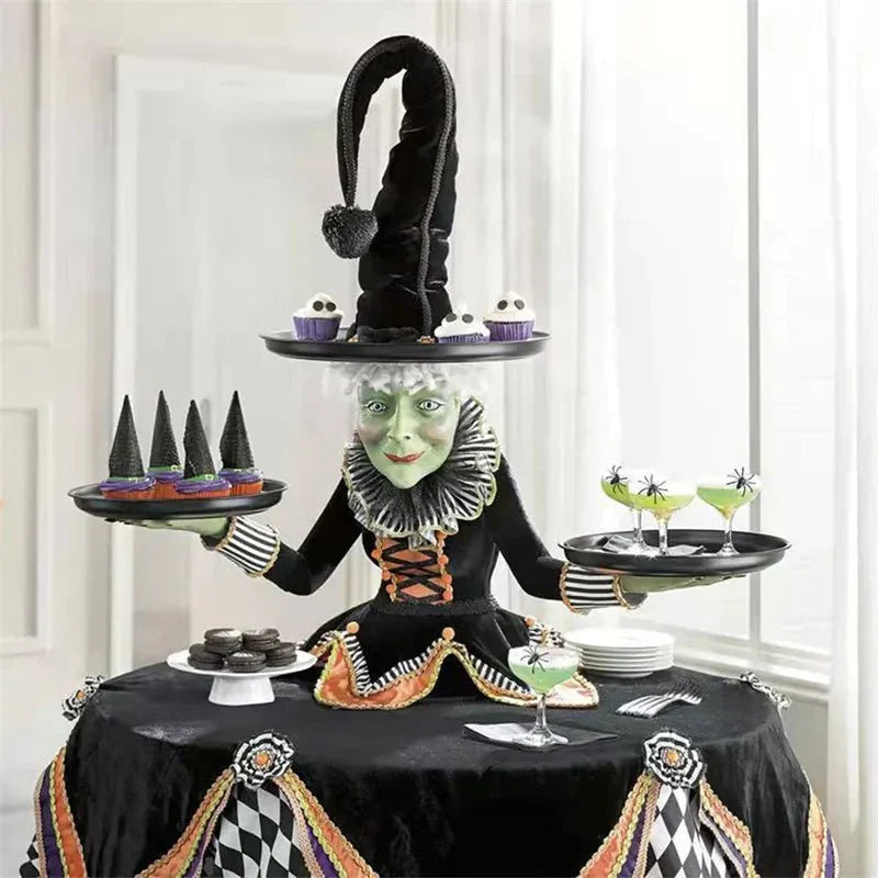 Halloween Witch Tabletop Decoration | Spooky Witch Figurine | Haunted Party Décor | Compact & Reusable Design