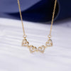 Heart-shaped necklace with crystals