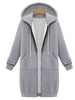 Heidi-Mode | Knee-Length Zip-Up Hoodie