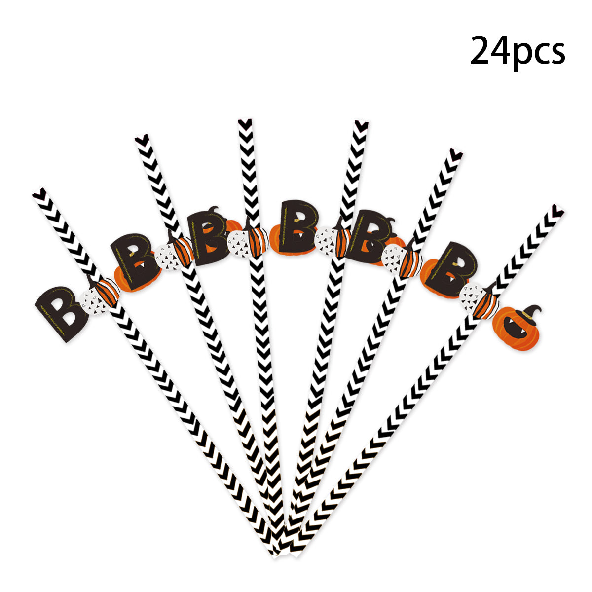 EerieStraws™ 24pc Halloween Horror Paper Straws