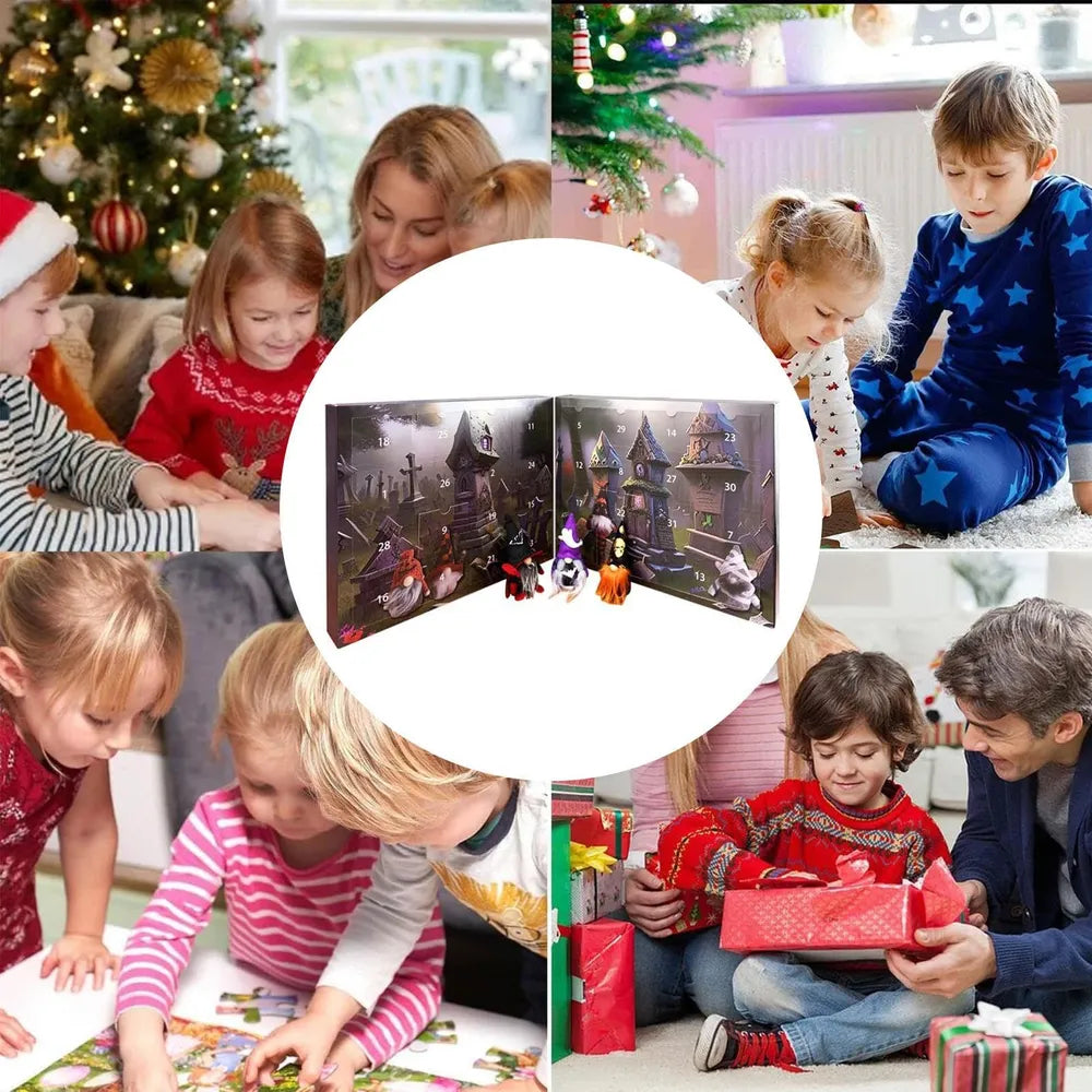 Halloween Advent Calendar | 31-Day Countdown Box | Handcrafted Gnome Surprises | Collectible Holiday Gift