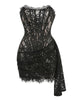 Elegant Mini Dress with Lace Corset