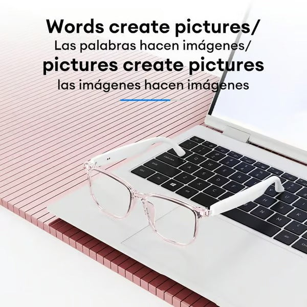 Smart Translation Glasses | AI Real-Time Voice Translator | Bluetooth 5.4 with Open-Ear Speakers