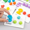 Montessori Math Learning Set | Wooden Beads with Chopsticks & Spoons | Early Education Toy