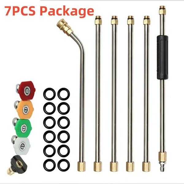 Telescoping Pressure Washer Wand | 24 ft Reach | Brass & Stainless Steel | 4000 PSI Rated