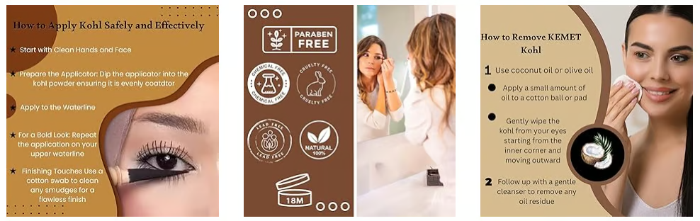 Herbal Eyeliner Kohl | Natural & Gentle Formula | Long-Lasting Smudge-Proof Color