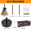Halloween Floating Witch Broom | Voice & Touch Activated | Eerie Laugh Effect | Battery Powered