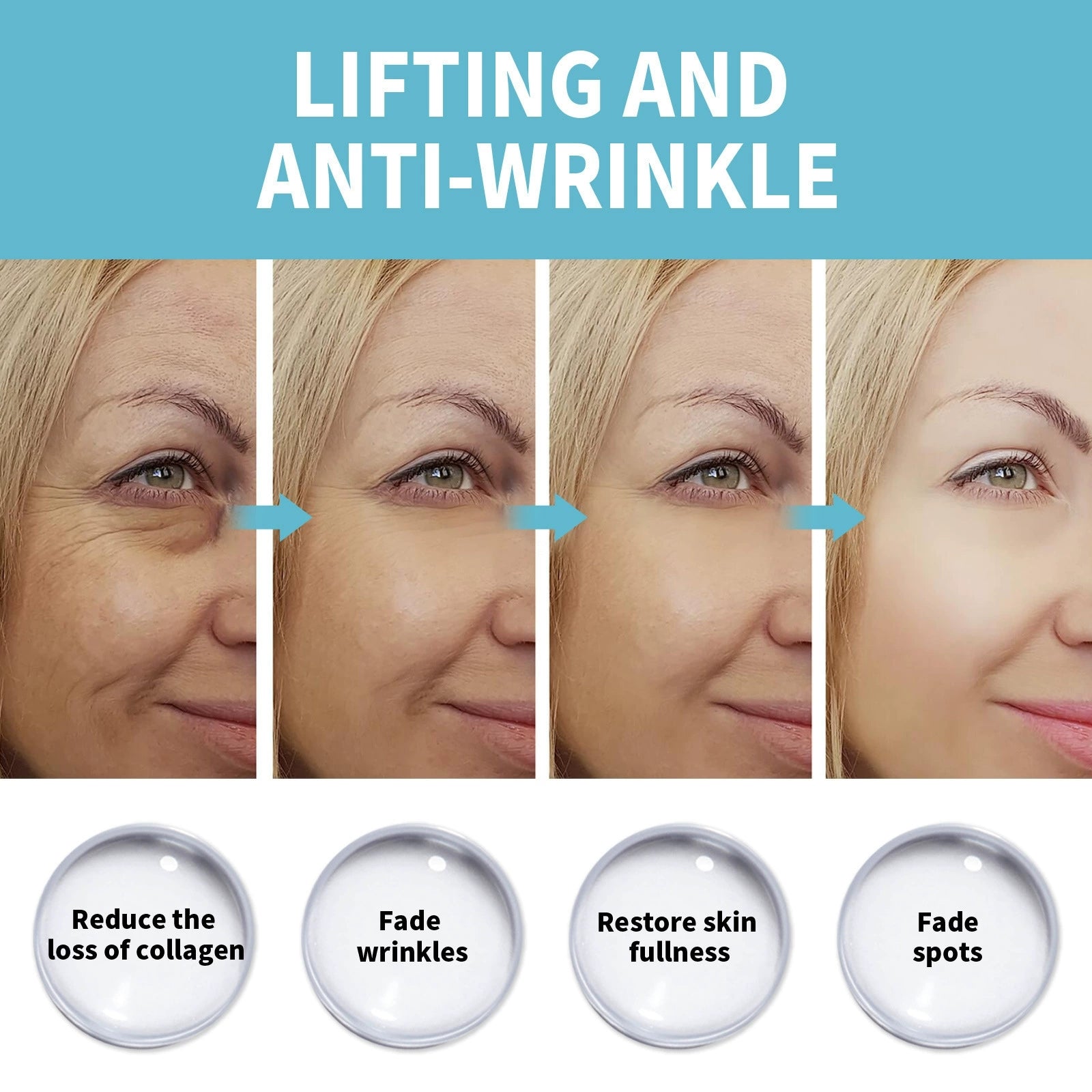 Instant Wrinkle Filler Cream | Anti-Aging Blur & Smooth Primer | Vitamin C & Rosehip Formula