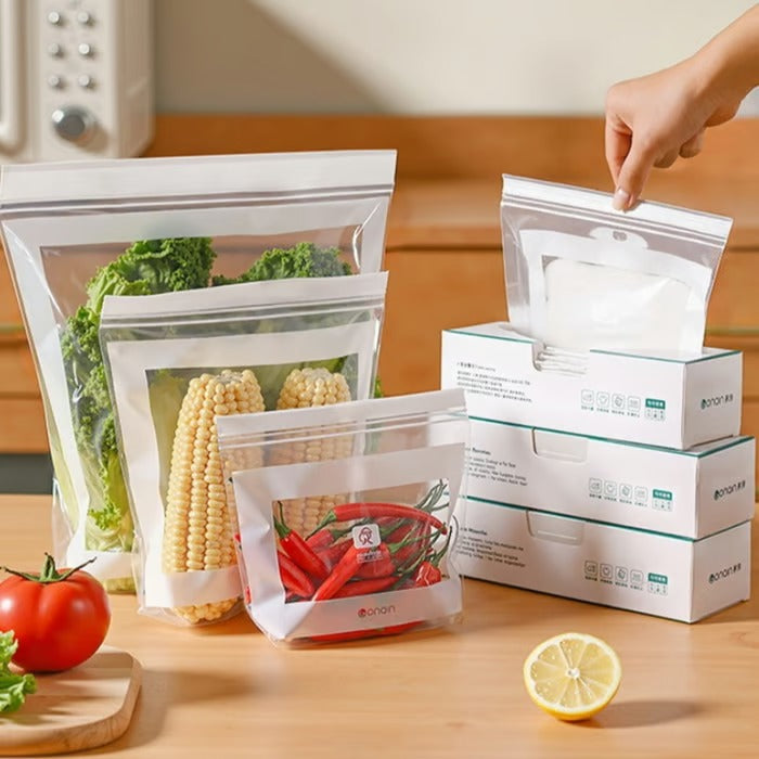 Reusable Food Storage Bags | Airtight Double Seal | Freezer-Safe | Eco-Friendly PE