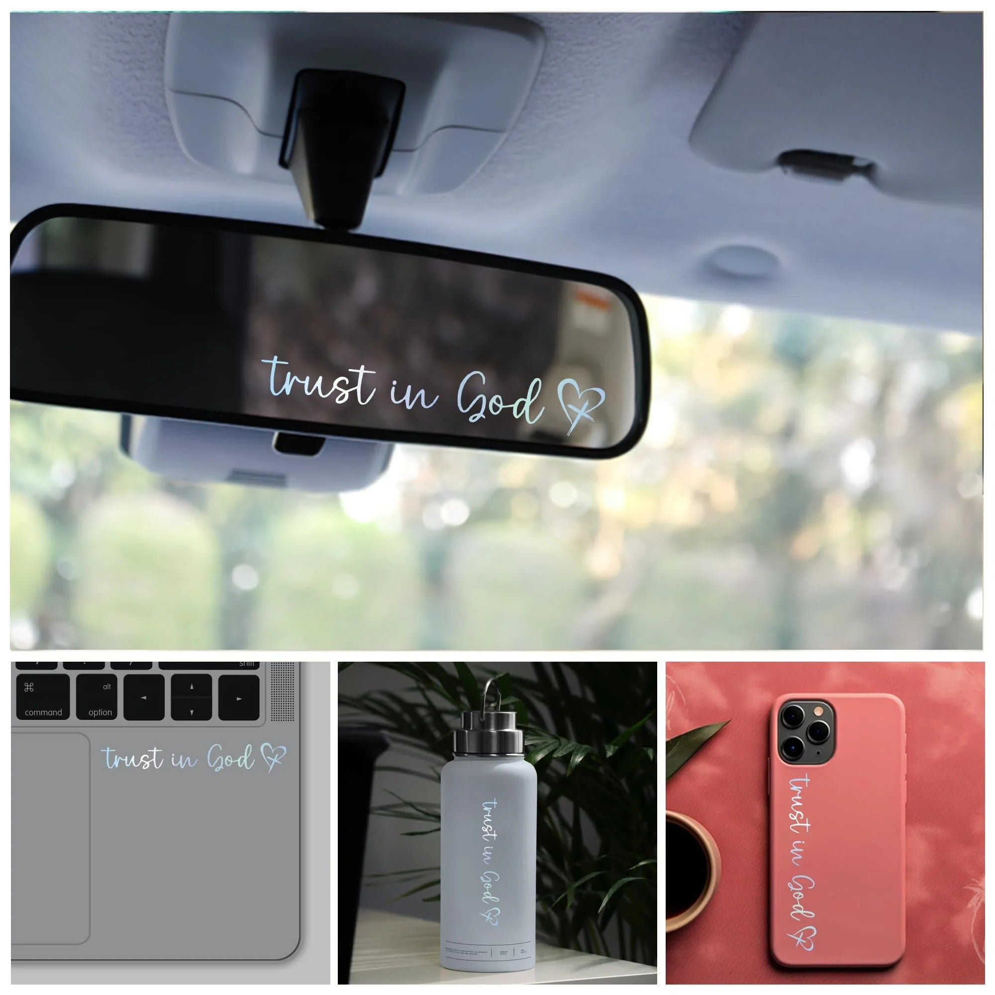 Faith Car Sticker | Waterproof Vinyl | Inspirational Christian Quote Decal