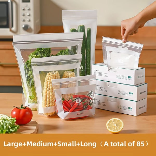 Reusable Food Storage Bags | Airtight Double Seal | Freezer-Safe | Eco-Friendly PE