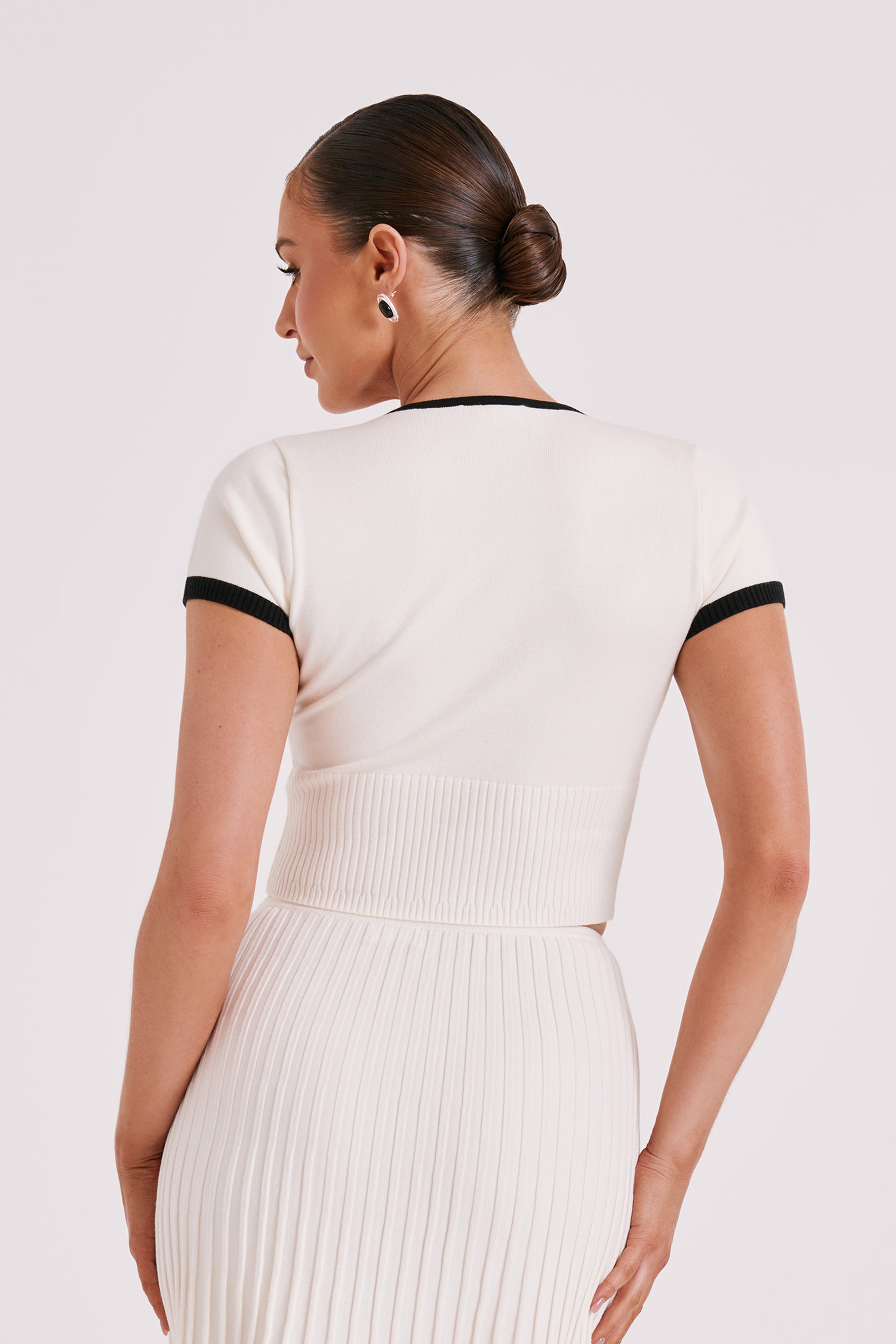 Agatha™ Perfectly Styled White Knitted Blouse