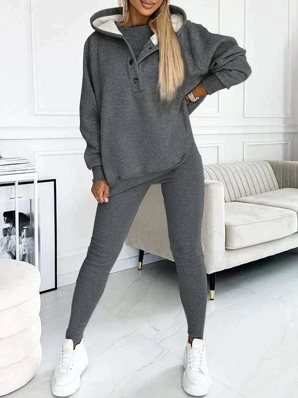 Women’s 3-Piece Loungewear Set | Hoodie, Sweatpants & Top | Casual Comfort Outfit