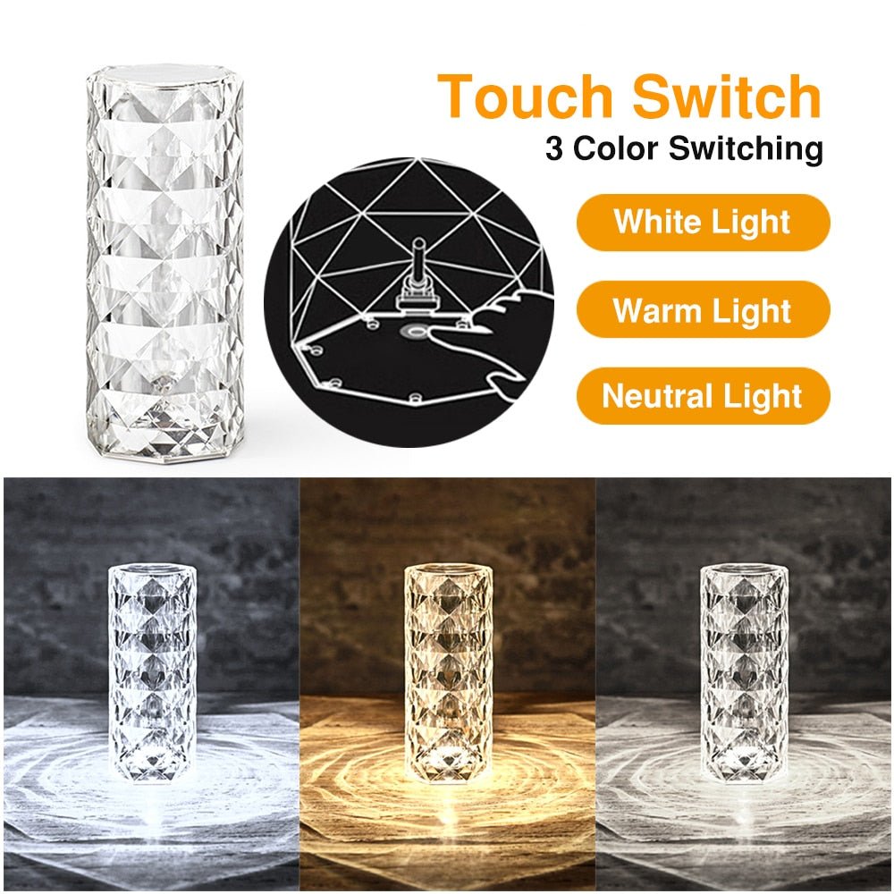 LED Crystal Table Lamp