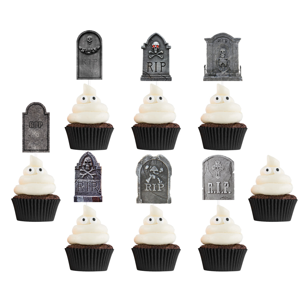 GhostToppers™ Tombcake Halloween Cupcake Toppers