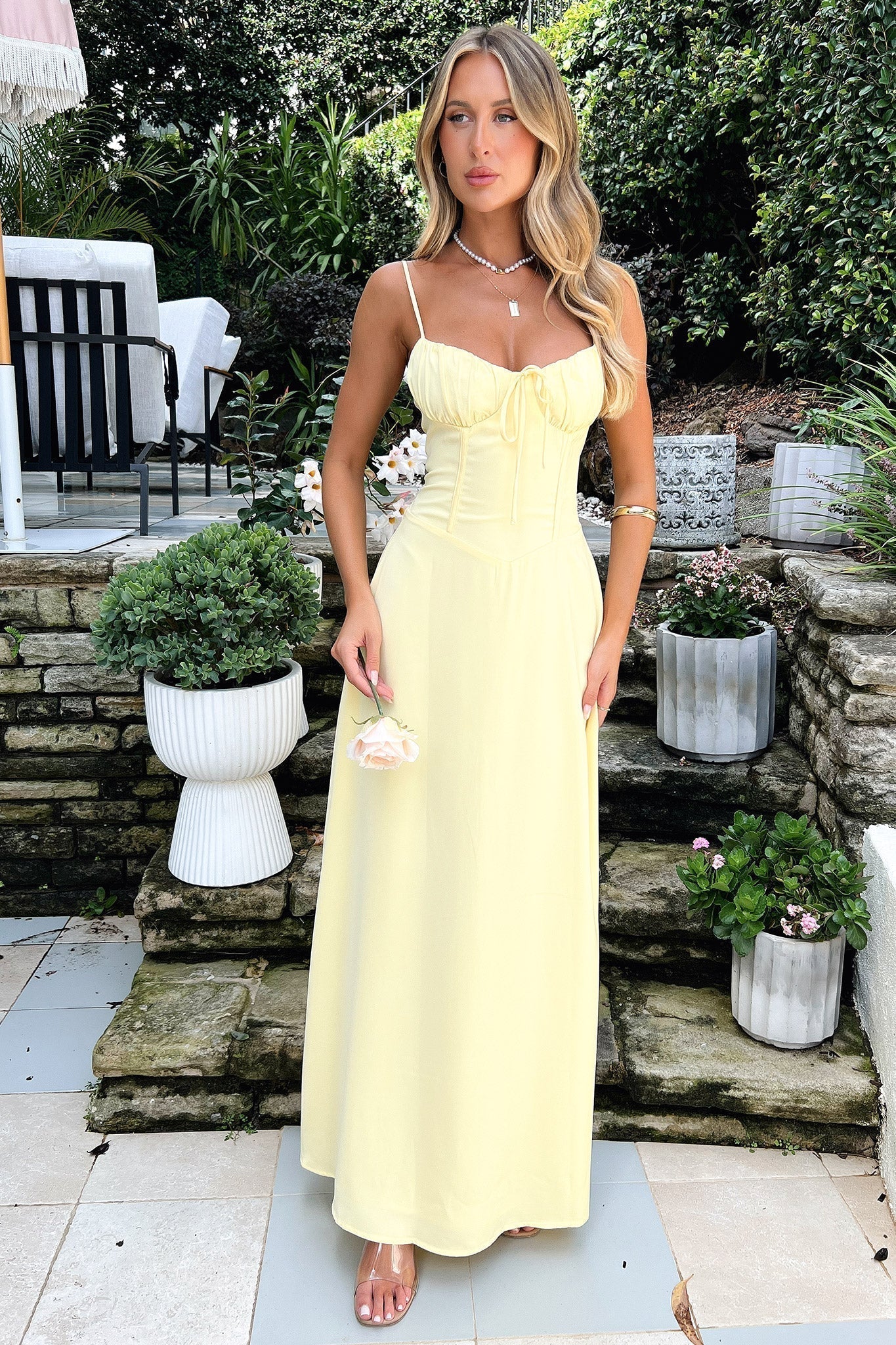 Melisande – Elegant Maxi Dress with Spaghetti Straps for Women
