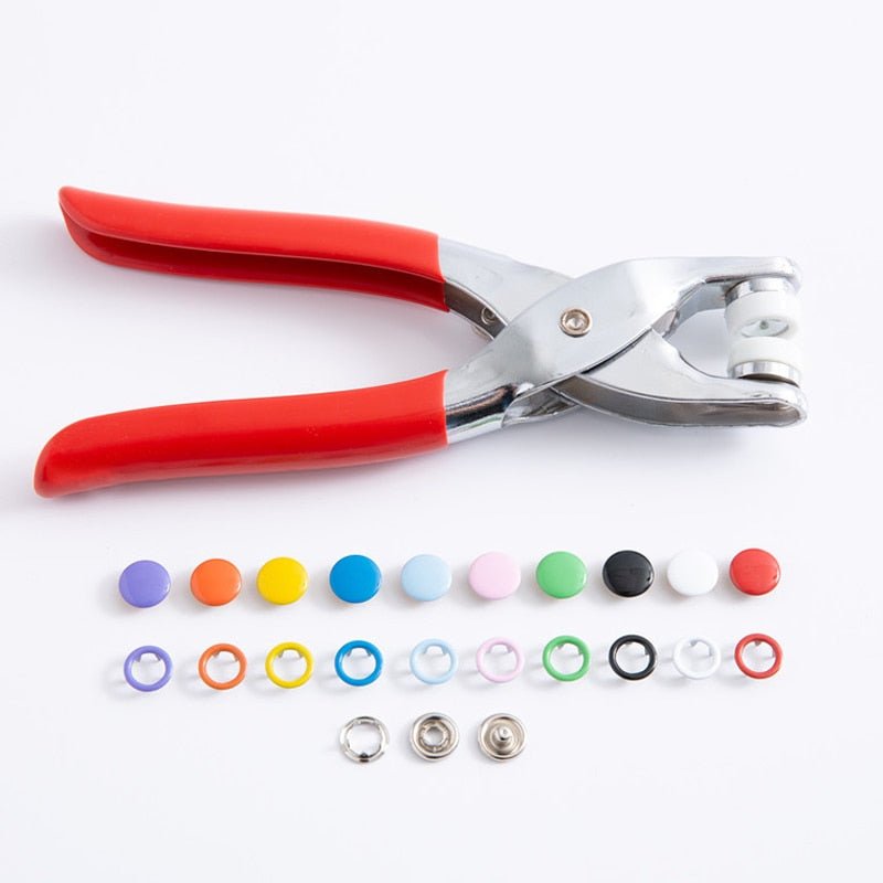 Metal Snaps Buttons With Fastener Pliers Press Tool Kit