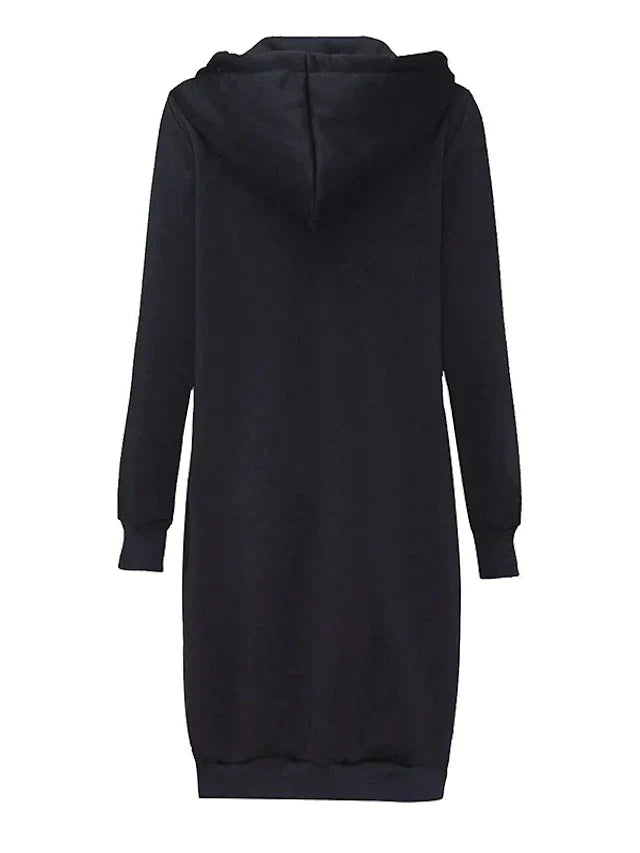 Heidi-Mode | Knee-Length Zip-Up Hoodie