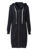 Heidi-Mode | Knee-Length Zip-Up Hoodie