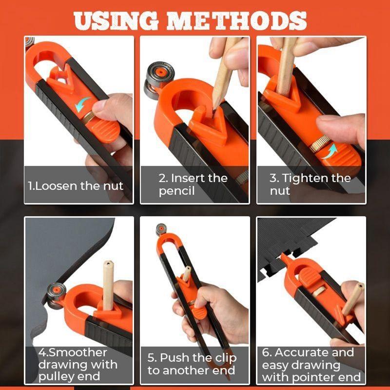 Precise Contour Gauge with Lock