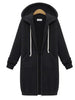 Heidi-Mode | Knee-Length Zip-Up Hoodie