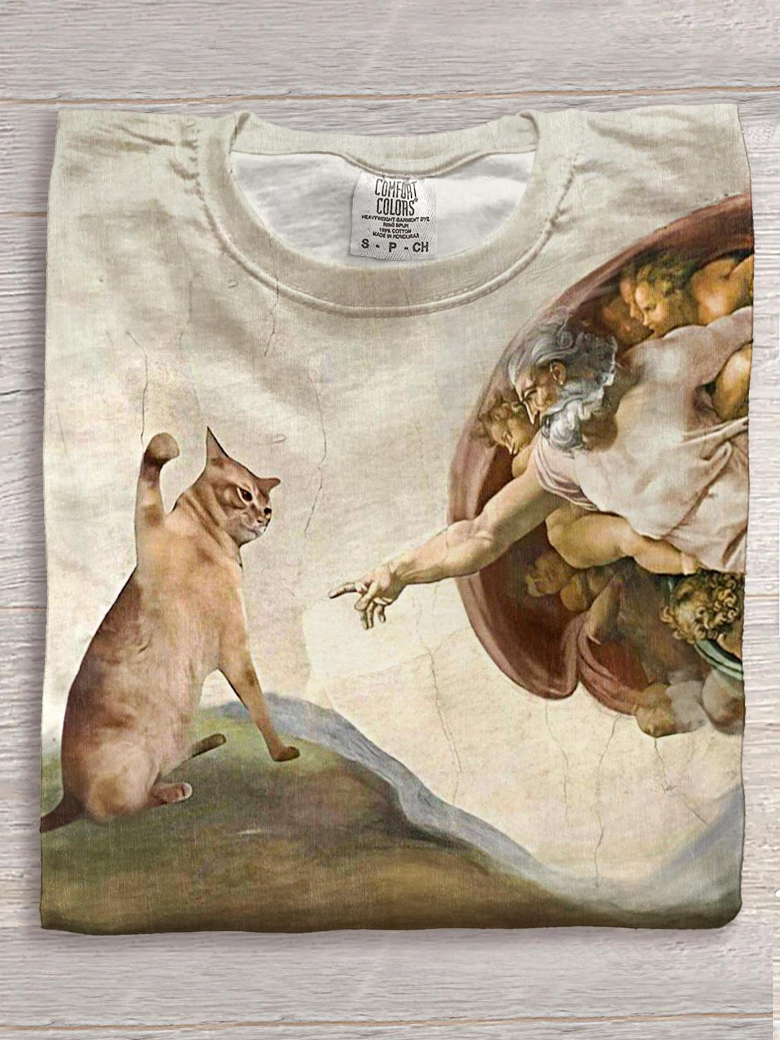 Women’s Casual Top | Crew Neck | Short Sleeve Printed Cotton Blend