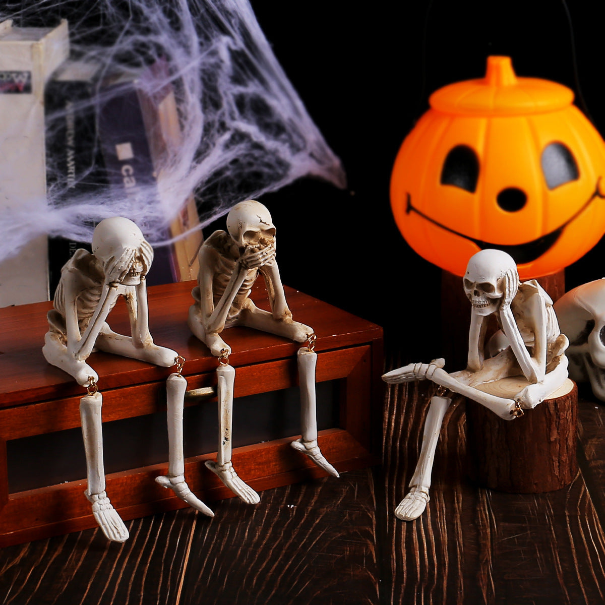 HauntTrio™ Boneyard Halloween Skeleton Ornaments (Set of 3)