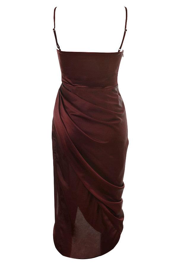 Sofia – Satin Balconette Corset Maxi Dress