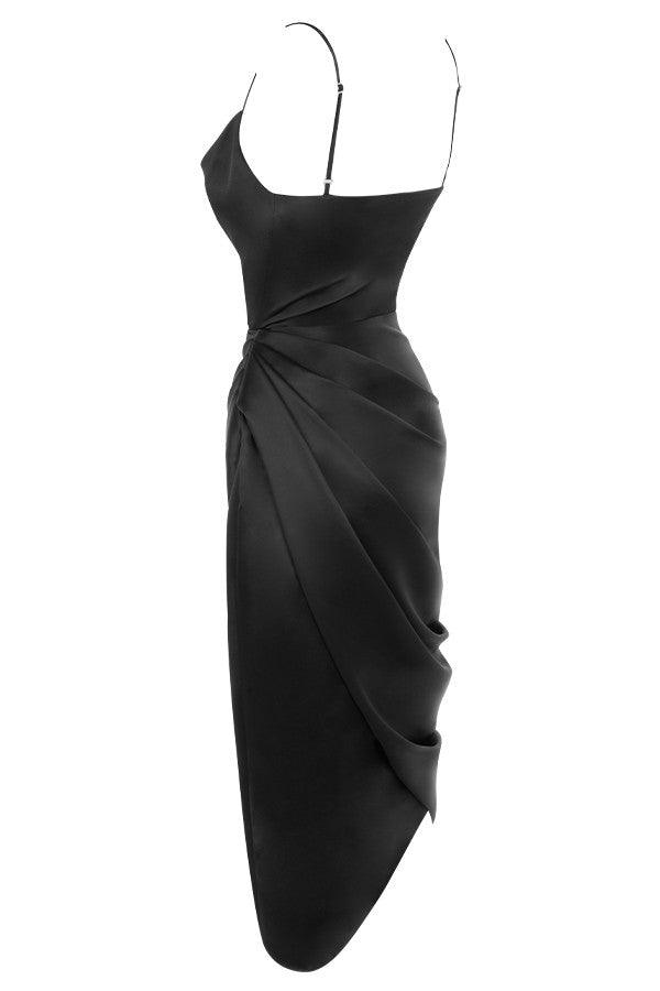 Sofia – Satin Balconette Corset Maxi Dress