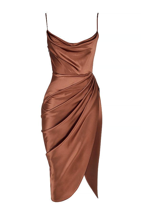 Sofia – Satin Balconette Corset Maxi Dress