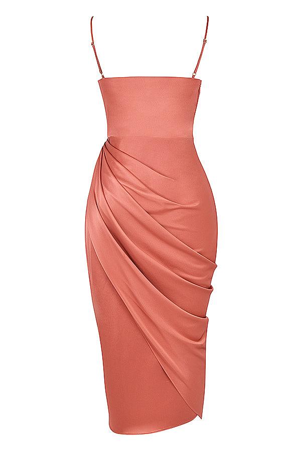 Sofia – Satin Balconette Corset Maxi Dress