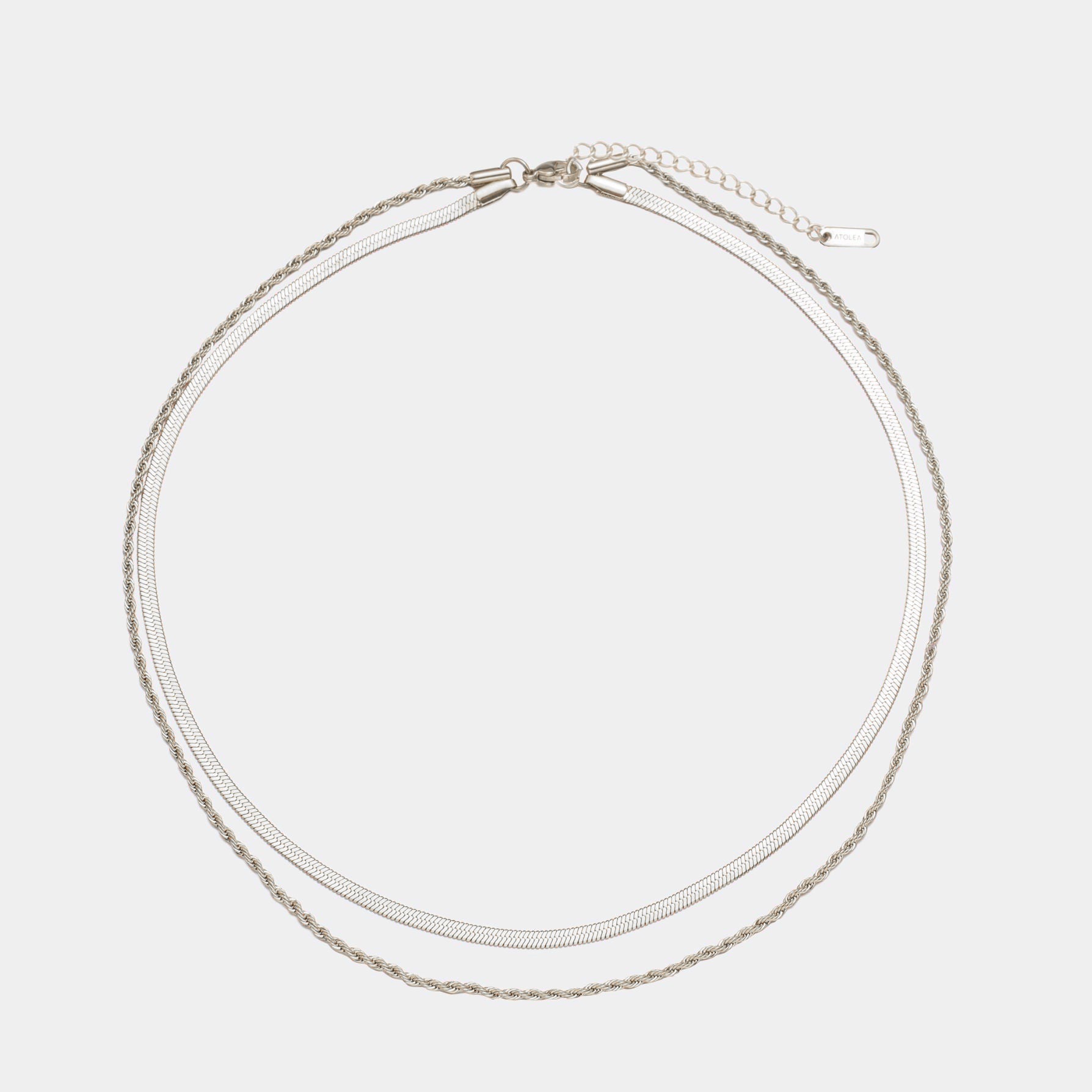 Women’s Layered Necklace | Gold Herringbone Choker & Rope Chain | Waterproof
