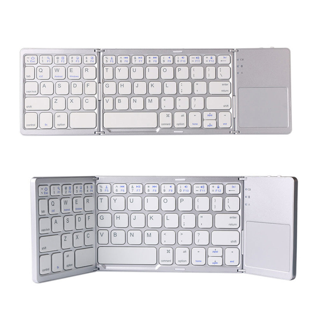 Foldable Bluetooth Keyboard with Touchpad | Portable Wireless Mini Keyboard for Windows, Mac, iOS & Android
