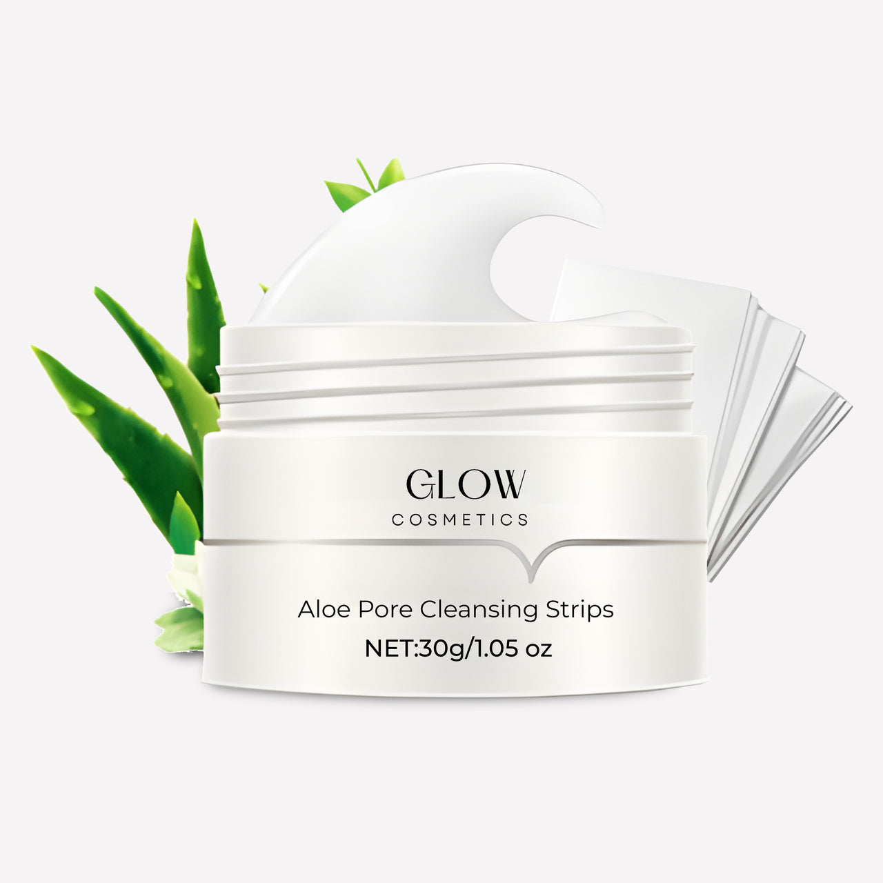 Pore Cleansing Strips with Aloe Vera & Charcoal | Blackhead Removal | 30g Gel + 60 Strips