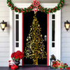 Christmas Door Cover | Fabric Front Door Decoration | Washable & Reusable | 91×203cm