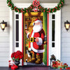 Christmas Door Cover | Fabric Front Door Decoration | Washable & Reusable | 91×203cm