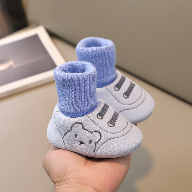 Baby Winter Booties | Soft Knitted Cotton Shoes | Anti-Slip & Warm Plush Lining | FluffyToes™