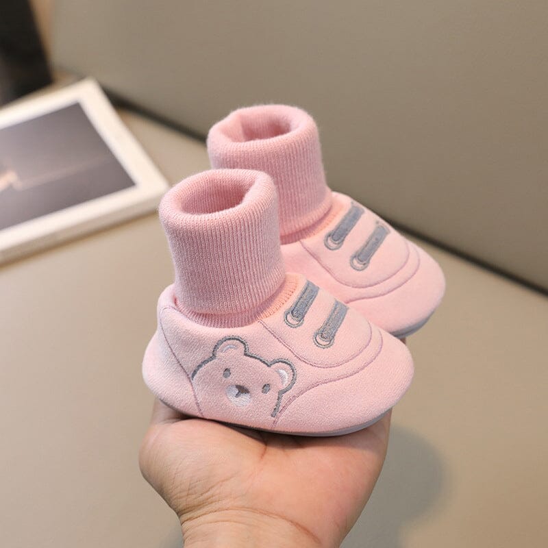 Baby Winter Booties | Soft Knitted Cotton Shoes | Anti-Slip & Warm Plush Lining | FluffyToes™