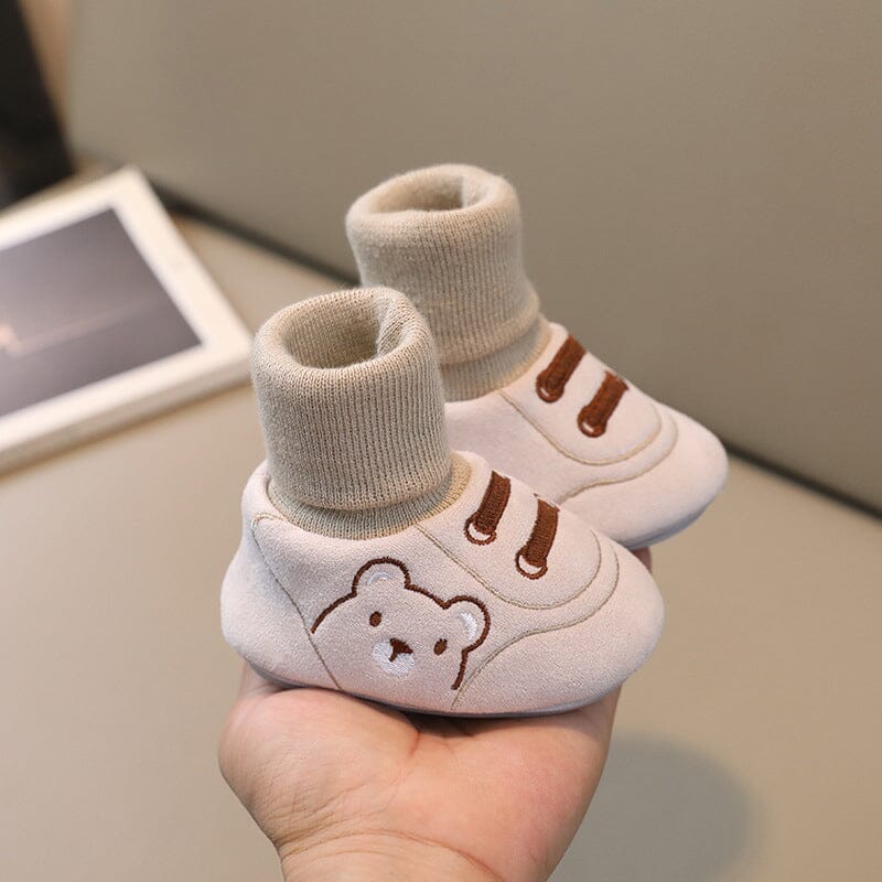 Baby Winter Booties | Soft Knitted Cotton Shoes | Anti-Slip & Warm Plush Lining | FluffyToes™