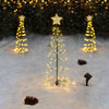 Solar Powered Metal Christmas Tree Decoration