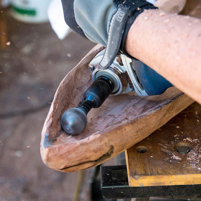 Spherical grinder attachment